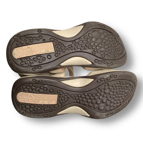 Clarks Women’s Size 8 Springers Beige Strap Comfort Leather Sandals - Picture 11 of 13
